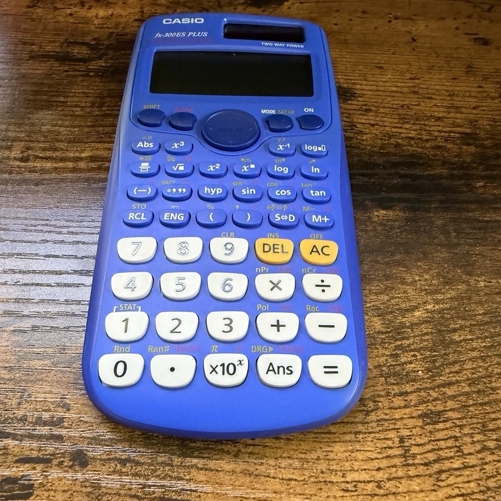 Casio FX‑300ES Plus Scientific Calculator Natural VPAM Two‑Way Power Blue Tested - Picture 4 of 8